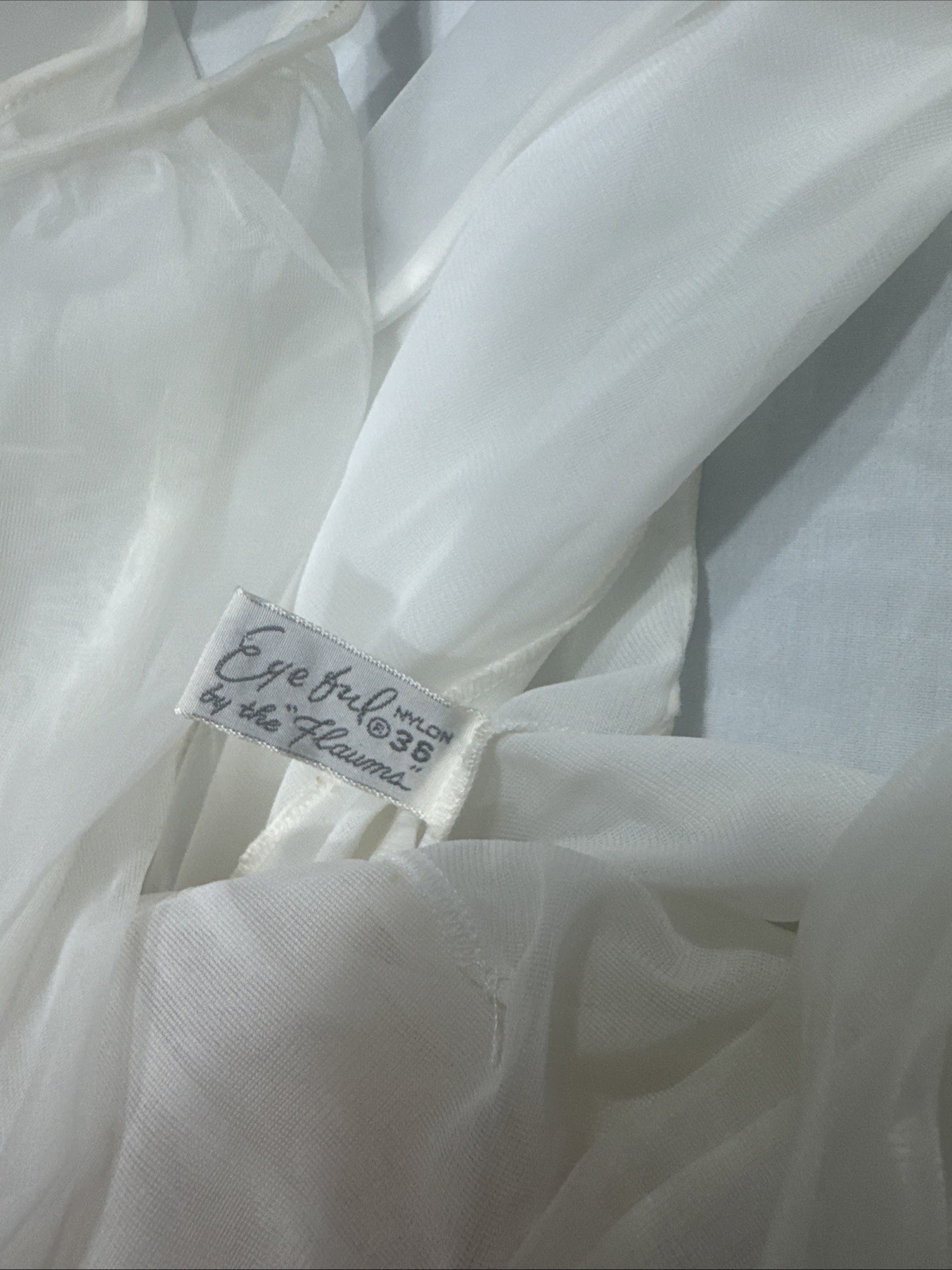 Vintage 1950s Eyeful by the Flaums Sheer Chiffon Nightgown