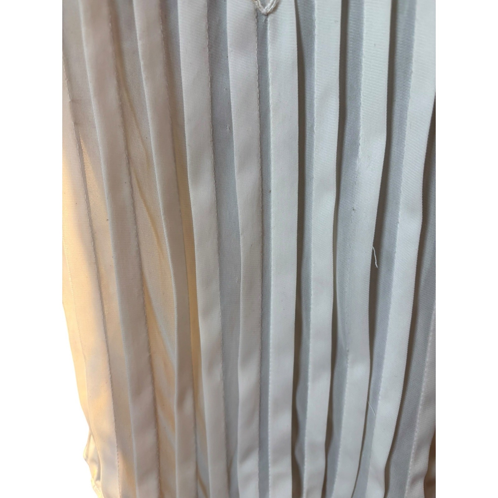 50s Ivory Nylon Blouse Sheer Pintucks Embroidered Lingerie Glam 42 Bust