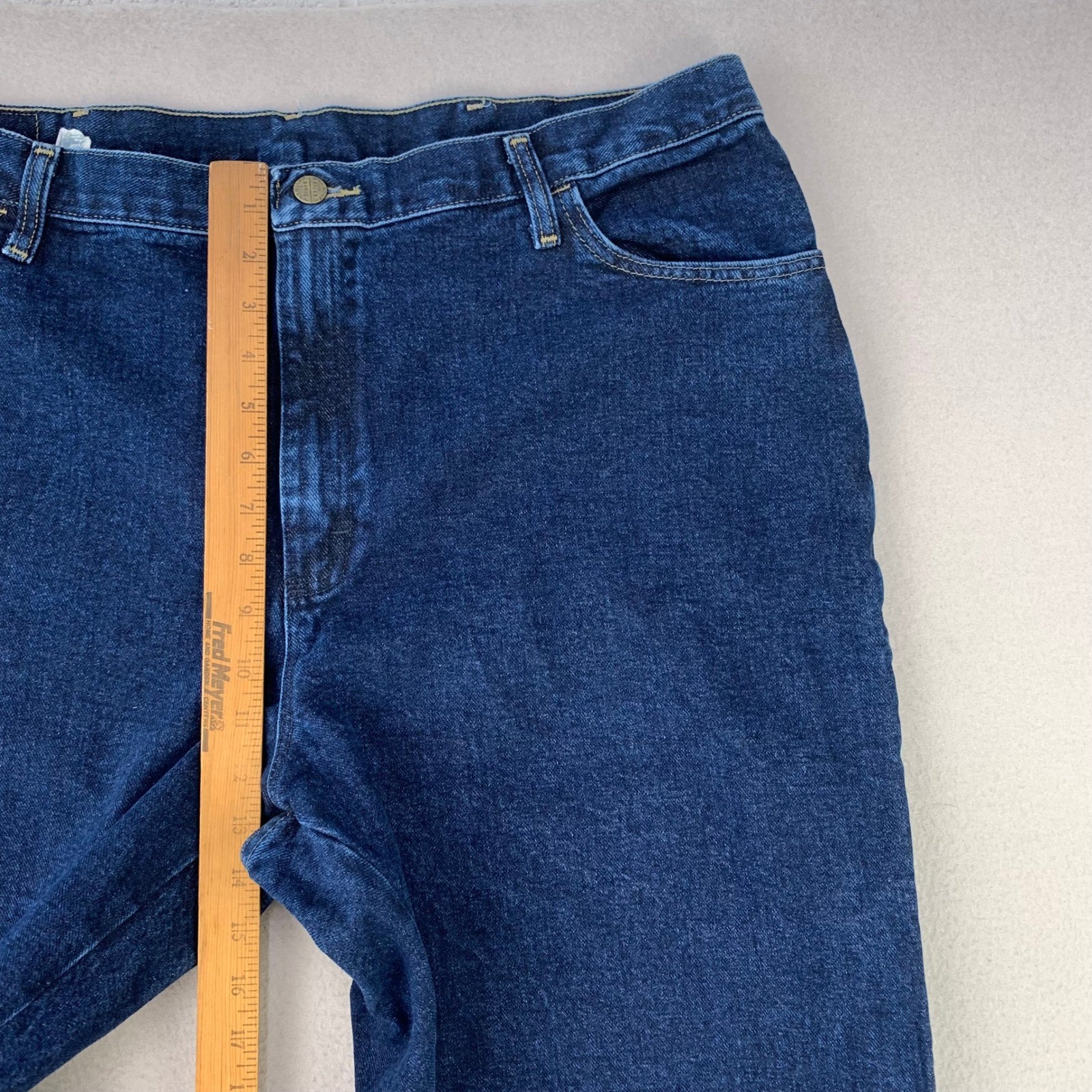 VTG Wrangler Mom Jeans Womens 20 Dark Wash High Rise Straight Leg Western