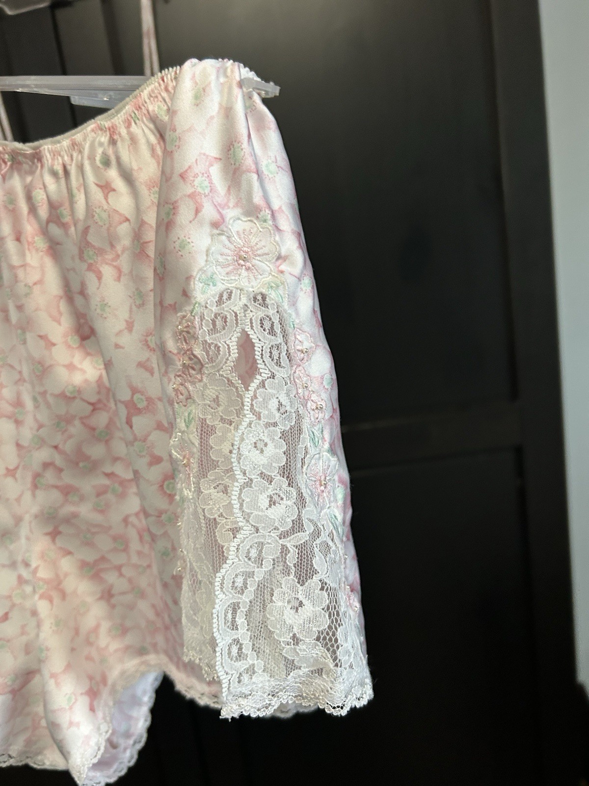 Vintage 1980s Pink Sara Beth Lingerie Set – Satin Cami & Shorts – NOS Never Worn