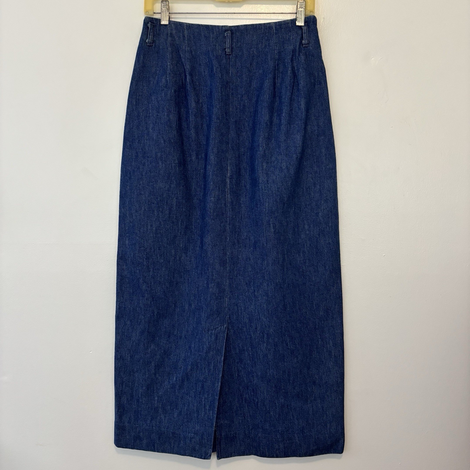 Vintage Bushwacker USA Denim Skirt Size 28 100% Cotton Pockets Maxi Long Modest