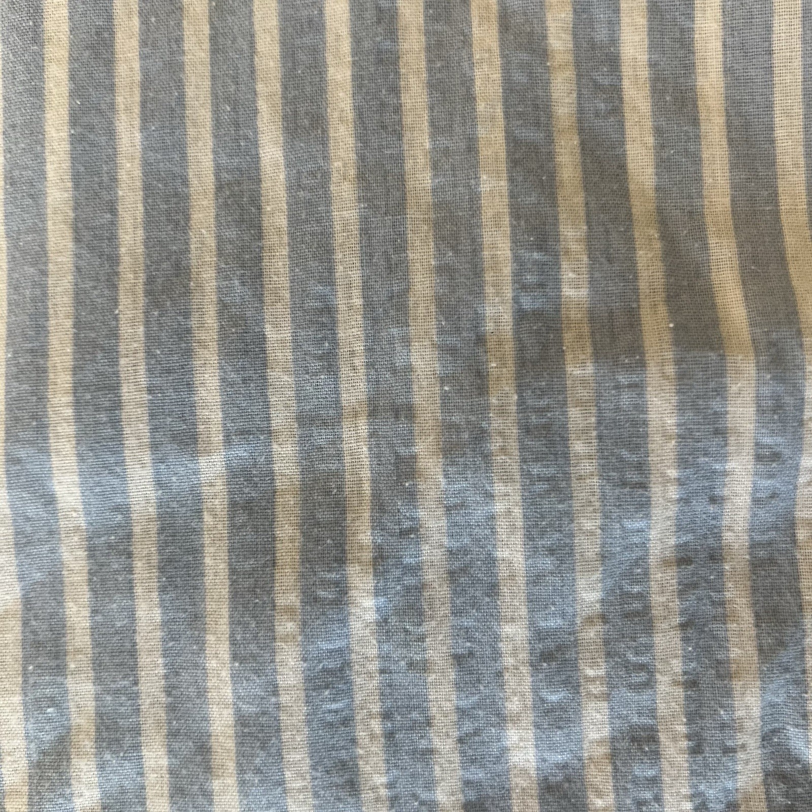 Cotillion Vtg Nightgown Blue Striped Floral Seashell Pocket Sz L NO SIZE TAG