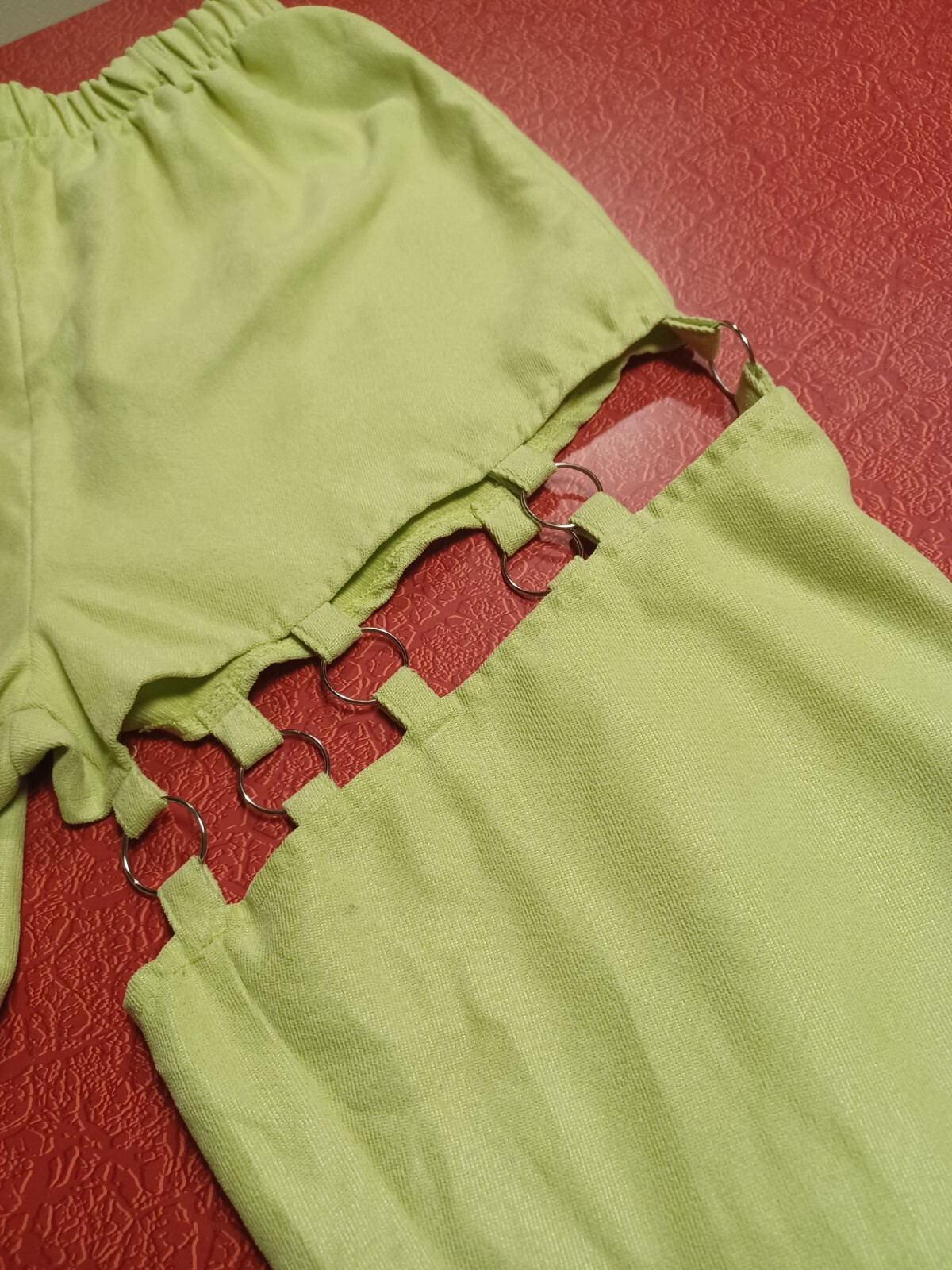 True VTG 1980s 1990s Y2K EDM Funky RAVE Mumwe Joggers Pants Cutout Spice Girls S