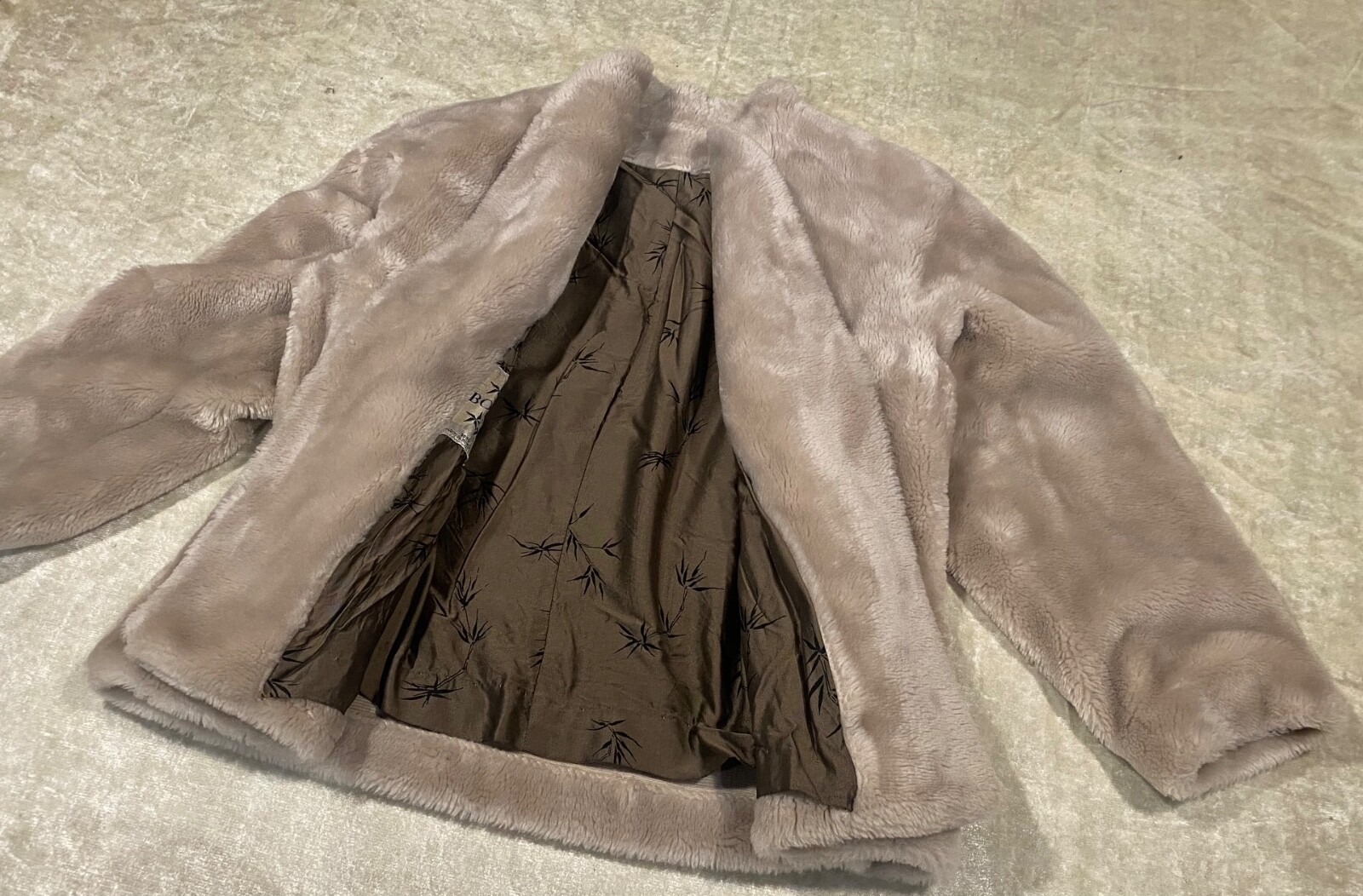 Vintage Borgana Coat Beige Faux Fur Borg 50s 60s Old Hollywood Teddy Jacket