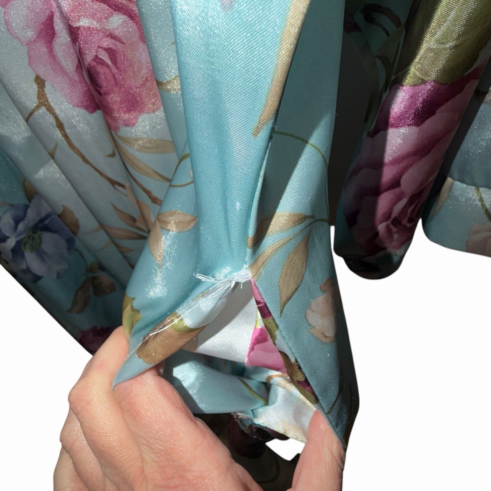 Vtg Brownstone Studio Cottagecore Floral Kimono Robe L Loungewear Mrs Roper USA