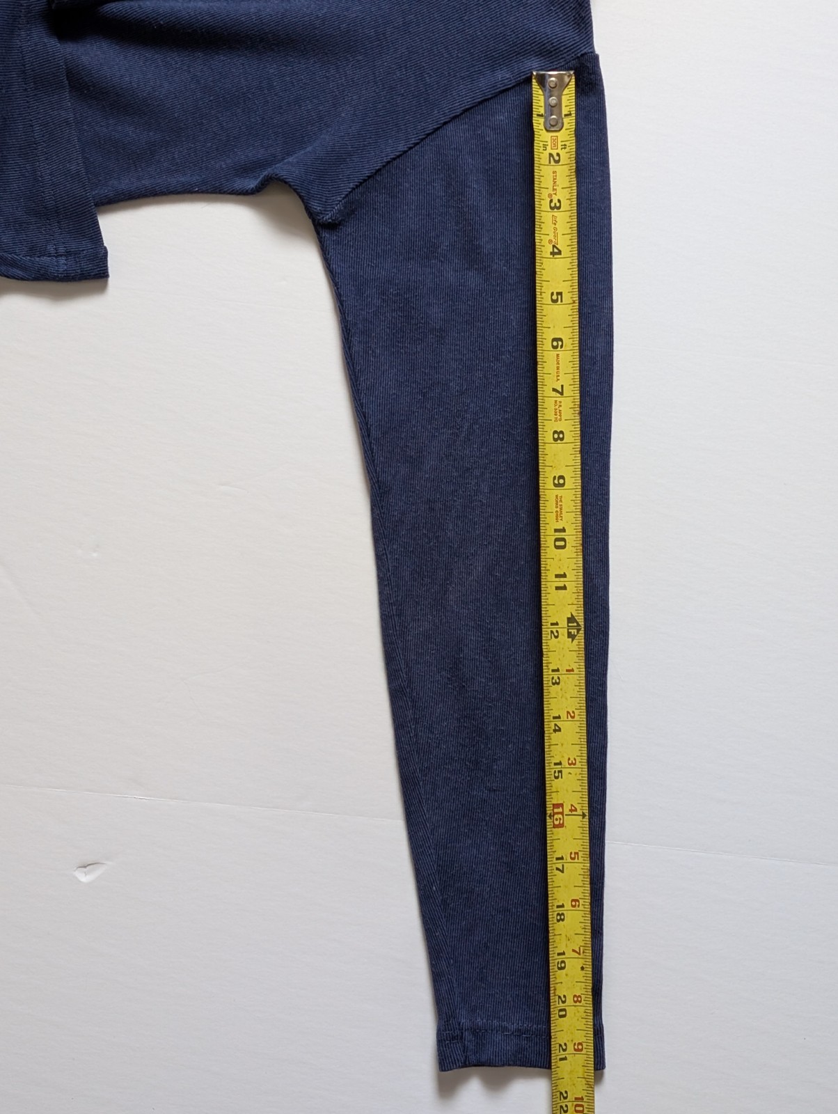 Vintage One Step Up Navy Blue Long Sleeve Blouse Women’s Size Large Cotton Blend