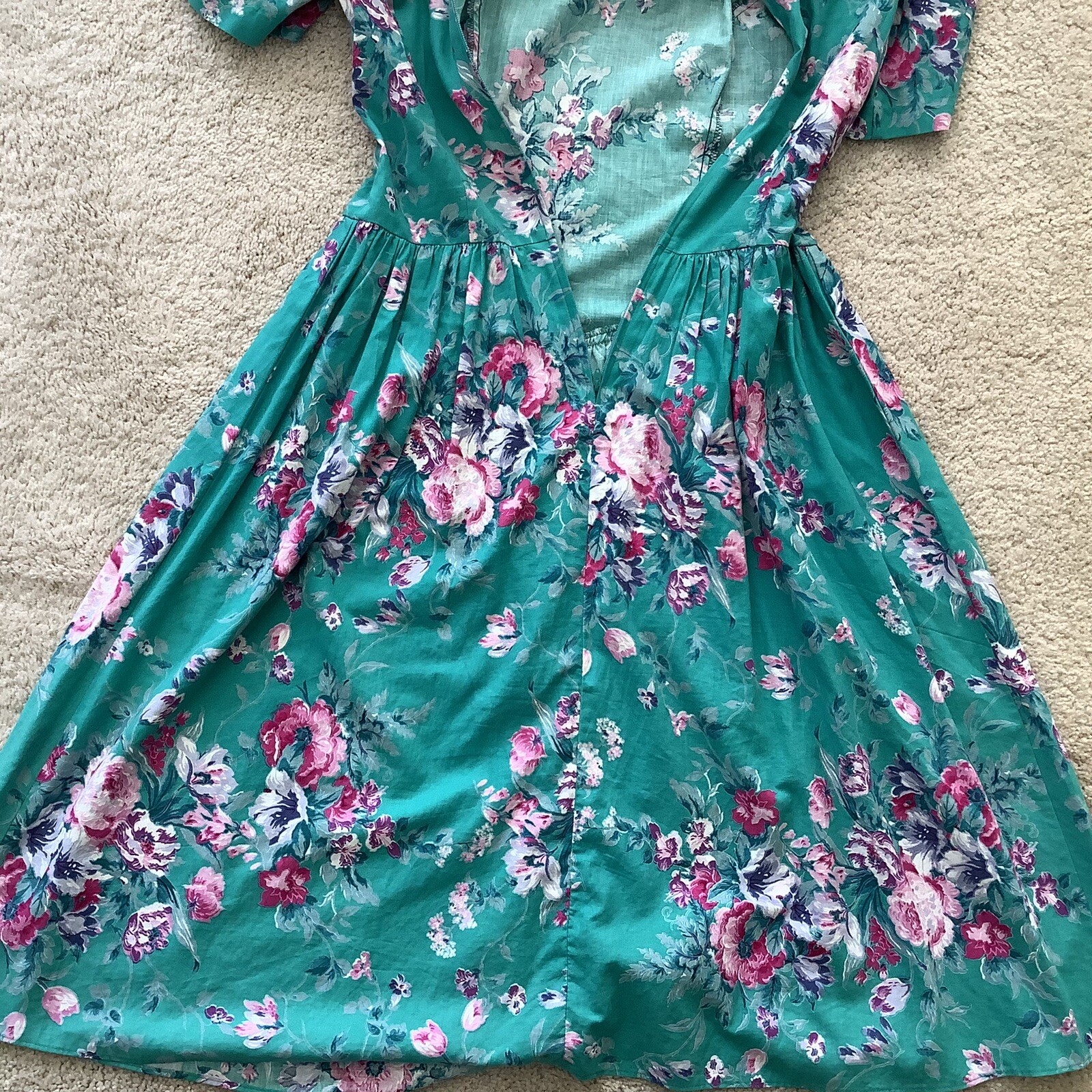 Lisa Petites Dress Women’s 6 Floral Zipper Back Vintage 1980’s Nice Clean