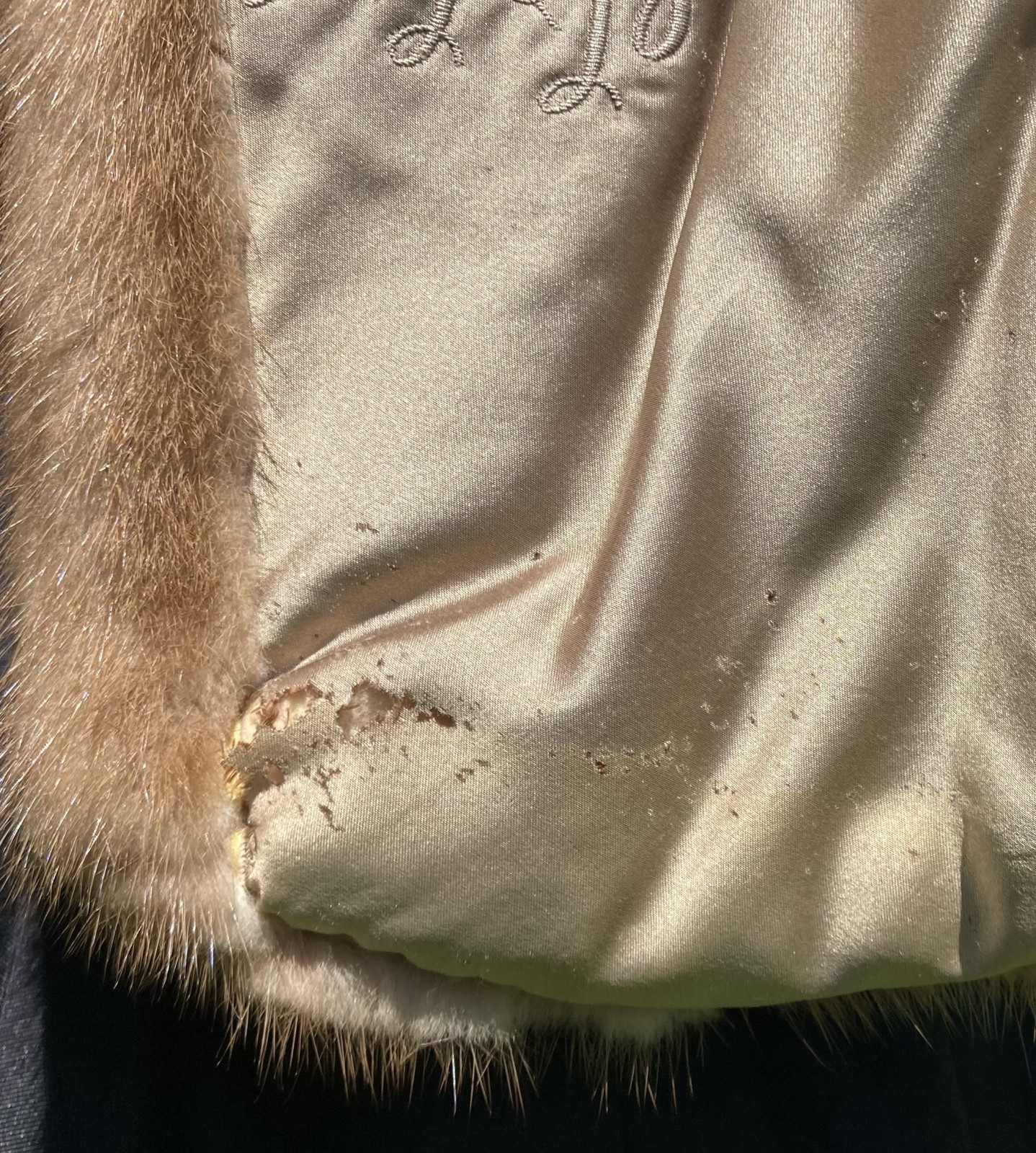 GUC Vtg 1950s Champagne Sable Fur Stole Shawl Jones Fur Service NC & W.VA