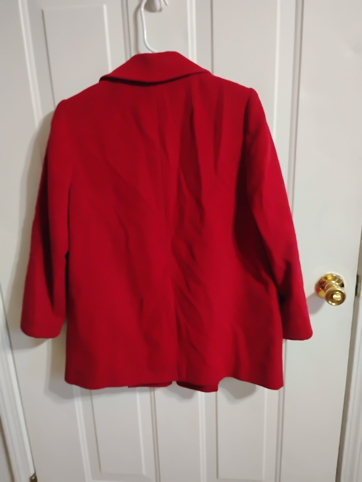 Women’s Vintage Wool JG Hook Wool Red Coat Size Large P Made In US Union Made