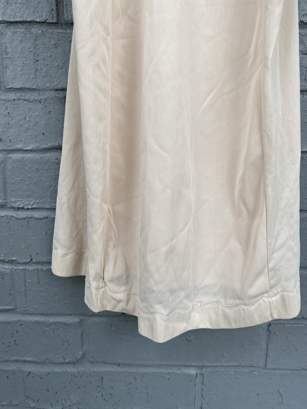 Vintage Sears The doesnt Slip, Slip Sheer Nightgown Fortrel Polyester 34 Short