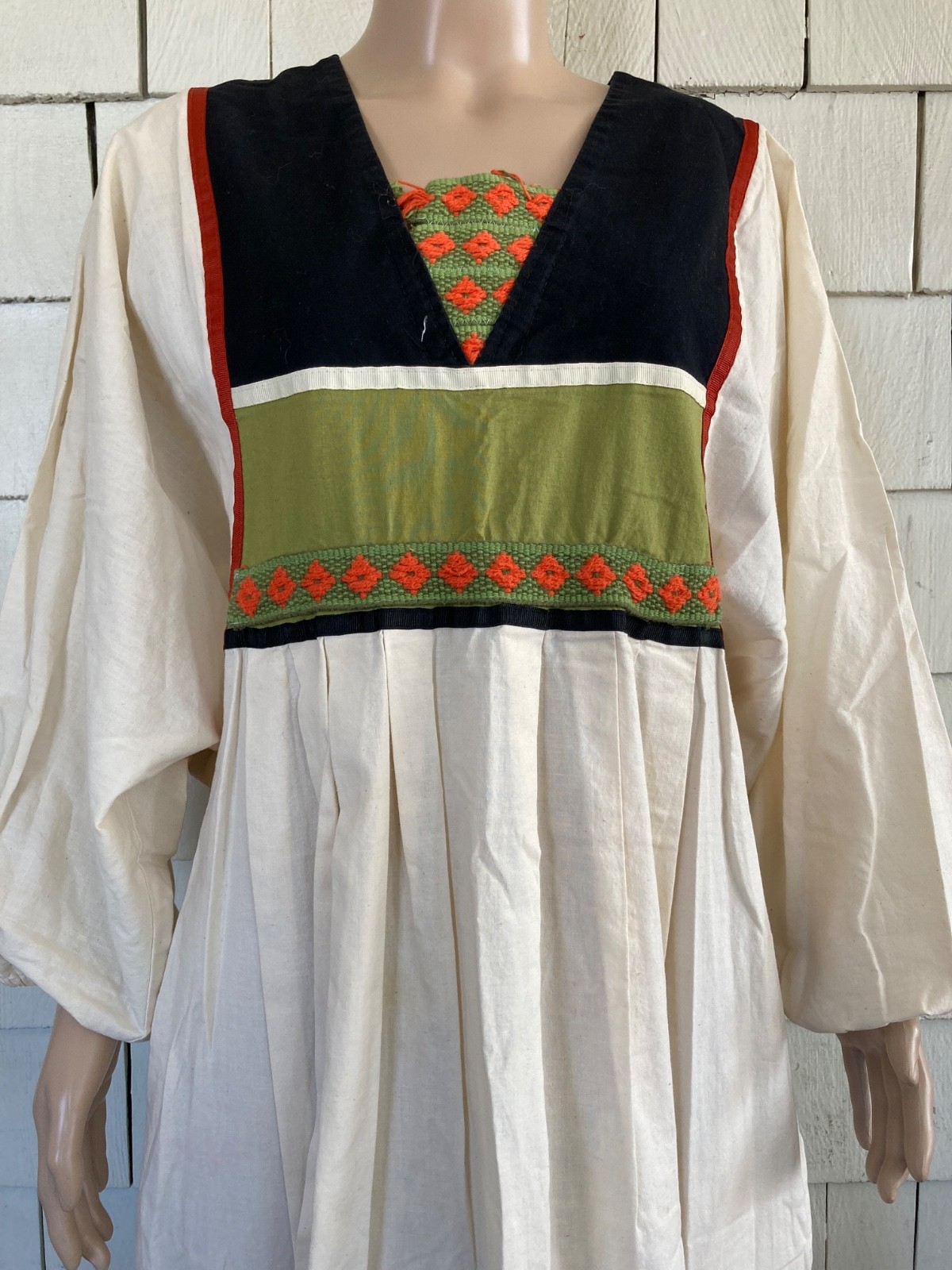 Vintage Festive Cottagecore 1970s Krist Gudnason California Dress Size Small