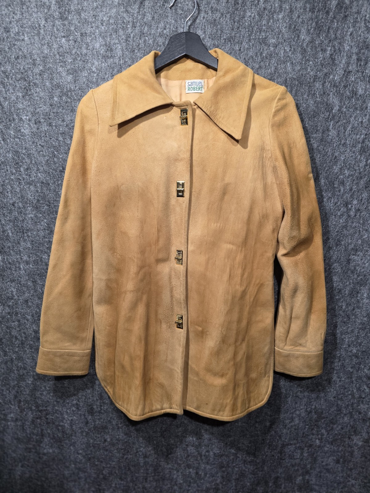 70s 80s Samuel Robert Women’s Brown Suede Blazer Kaufmanns Casual