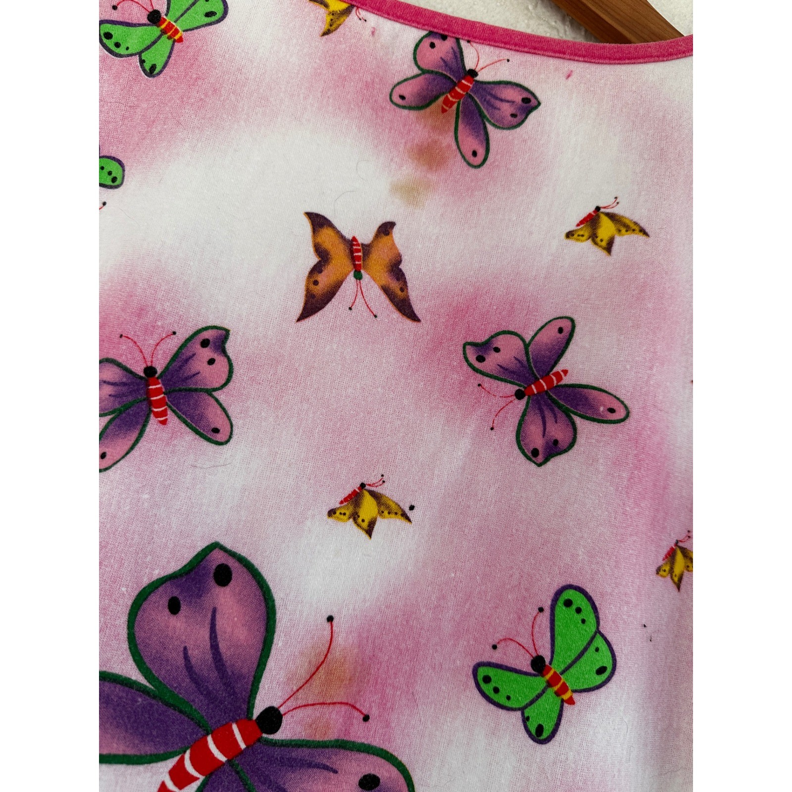 Miss Sixty Vintage Y2K Pink Butterfly Fairy Sequin Baby Tee Women Small Coquette