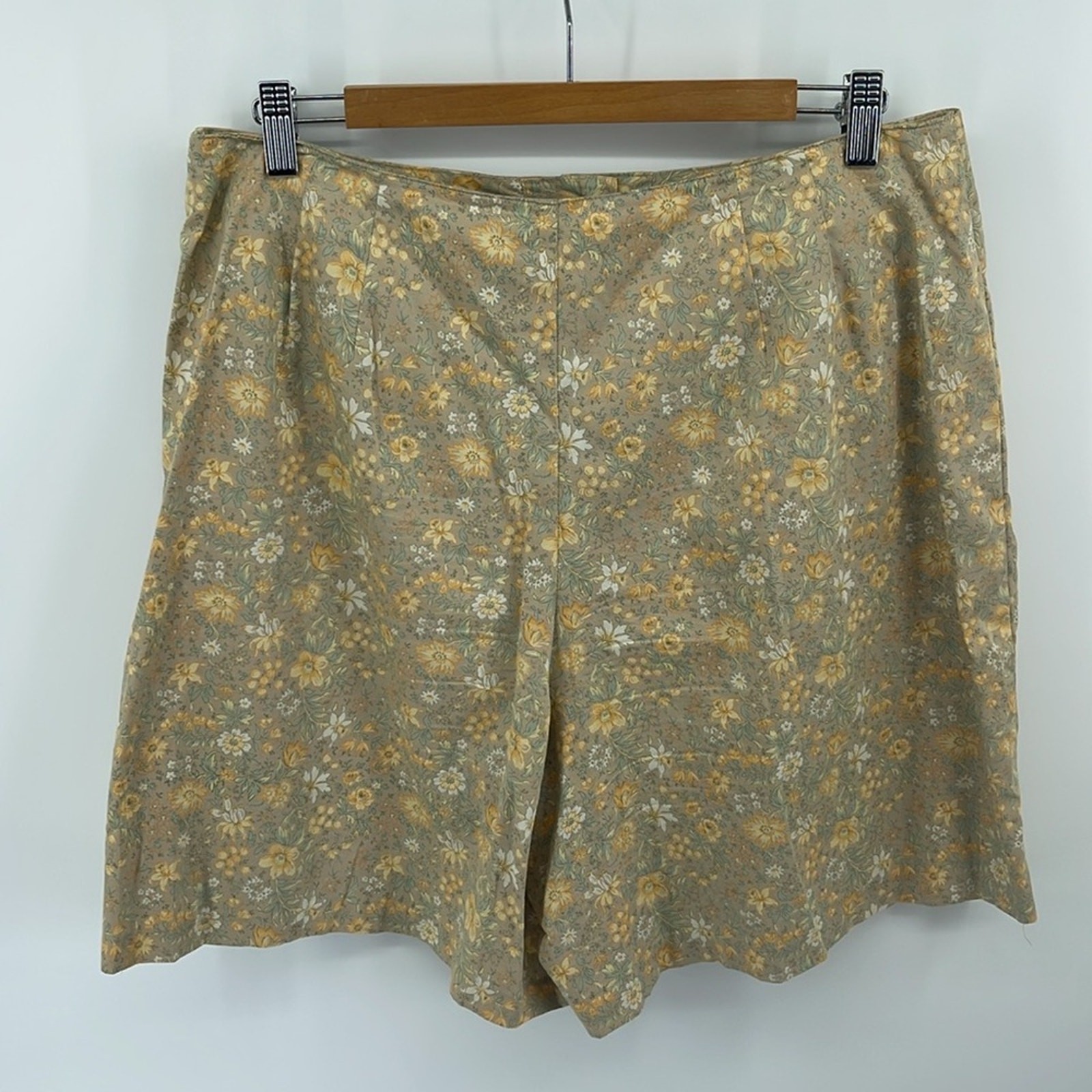 Vintage Liz Claiborne floral A-line button up mini skort sz 16