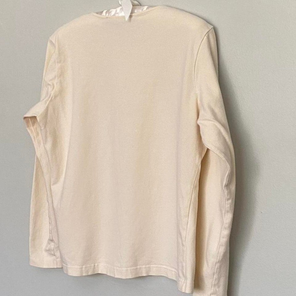 Light yellow vintage Liz Sport long sleeve top