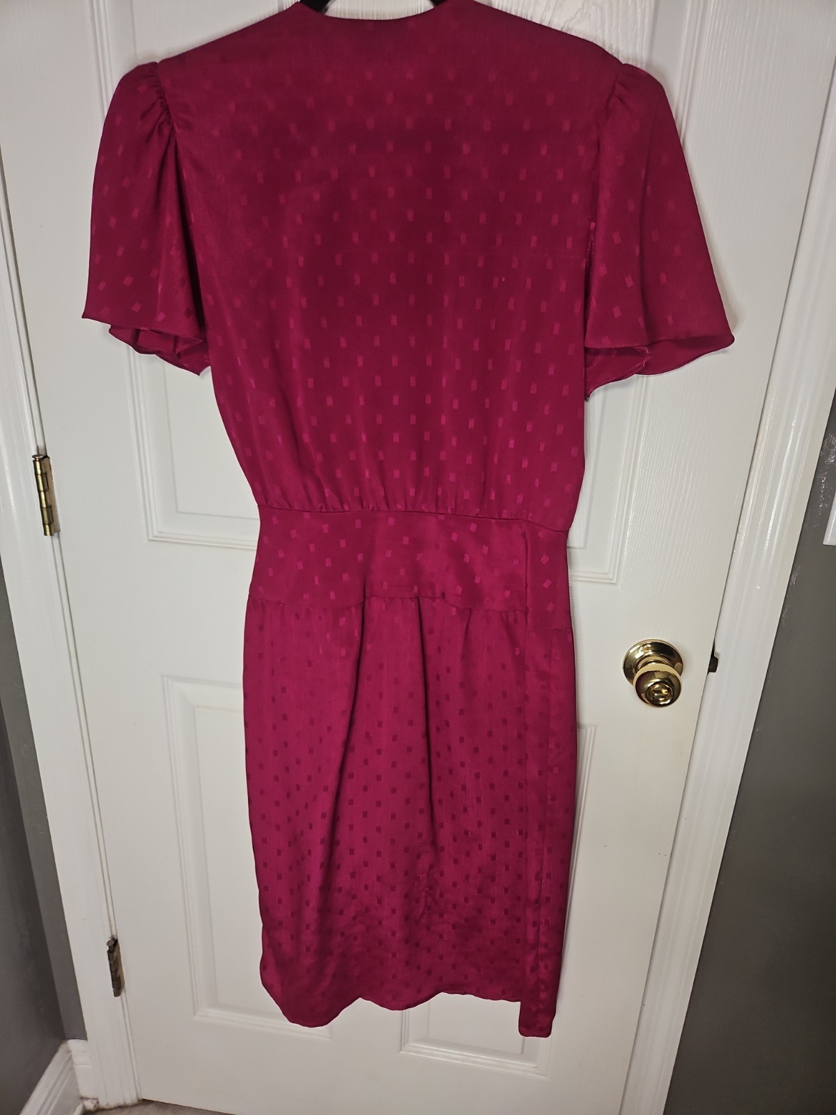 Vintage Nilani Fuscia 80s Dress Size 7/8 Puff Shoulder Silhouette