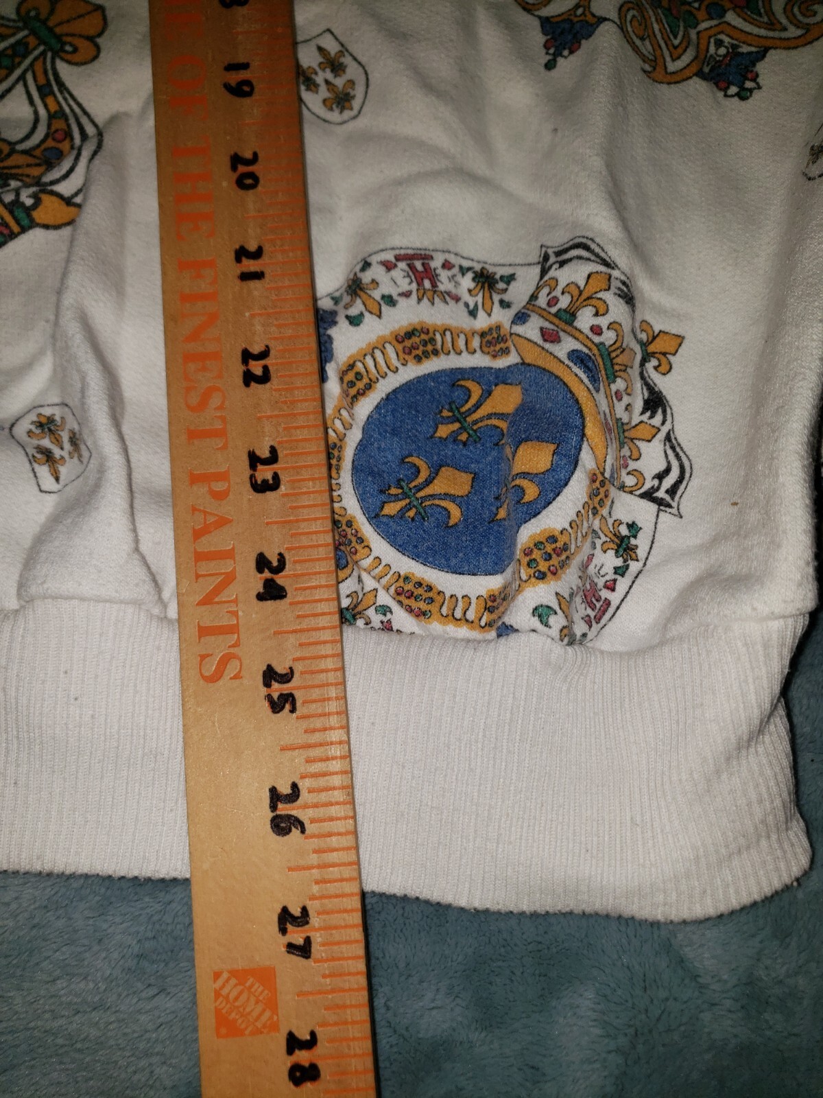 Vtg Blowout LA Pullover Sweatshirt Womens Baggy L-XL Royal France Crest Crown