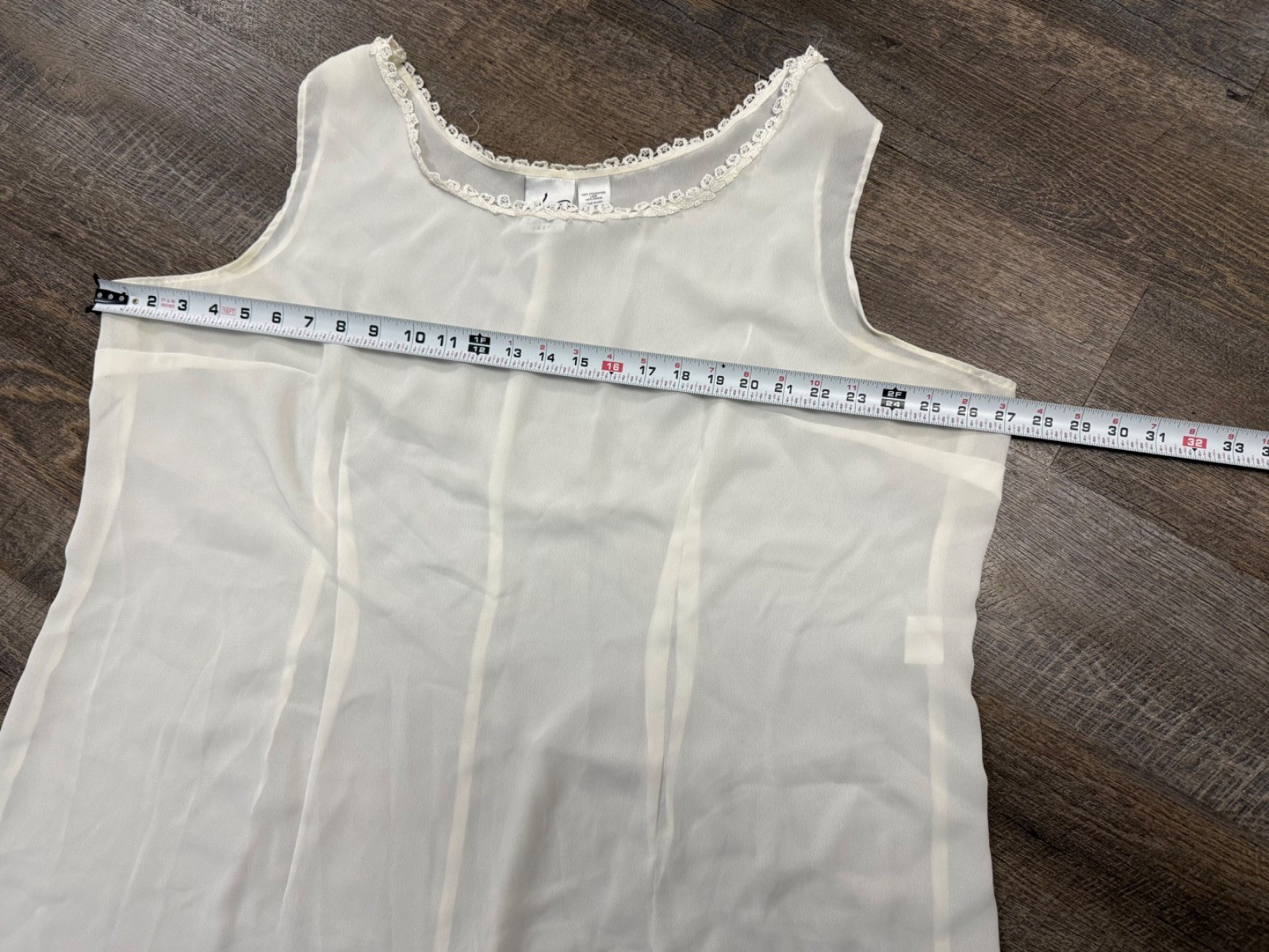 Vintage Katy D Kathryn Deene White Lace Slip Dress—Size 26/28 Made in USA White