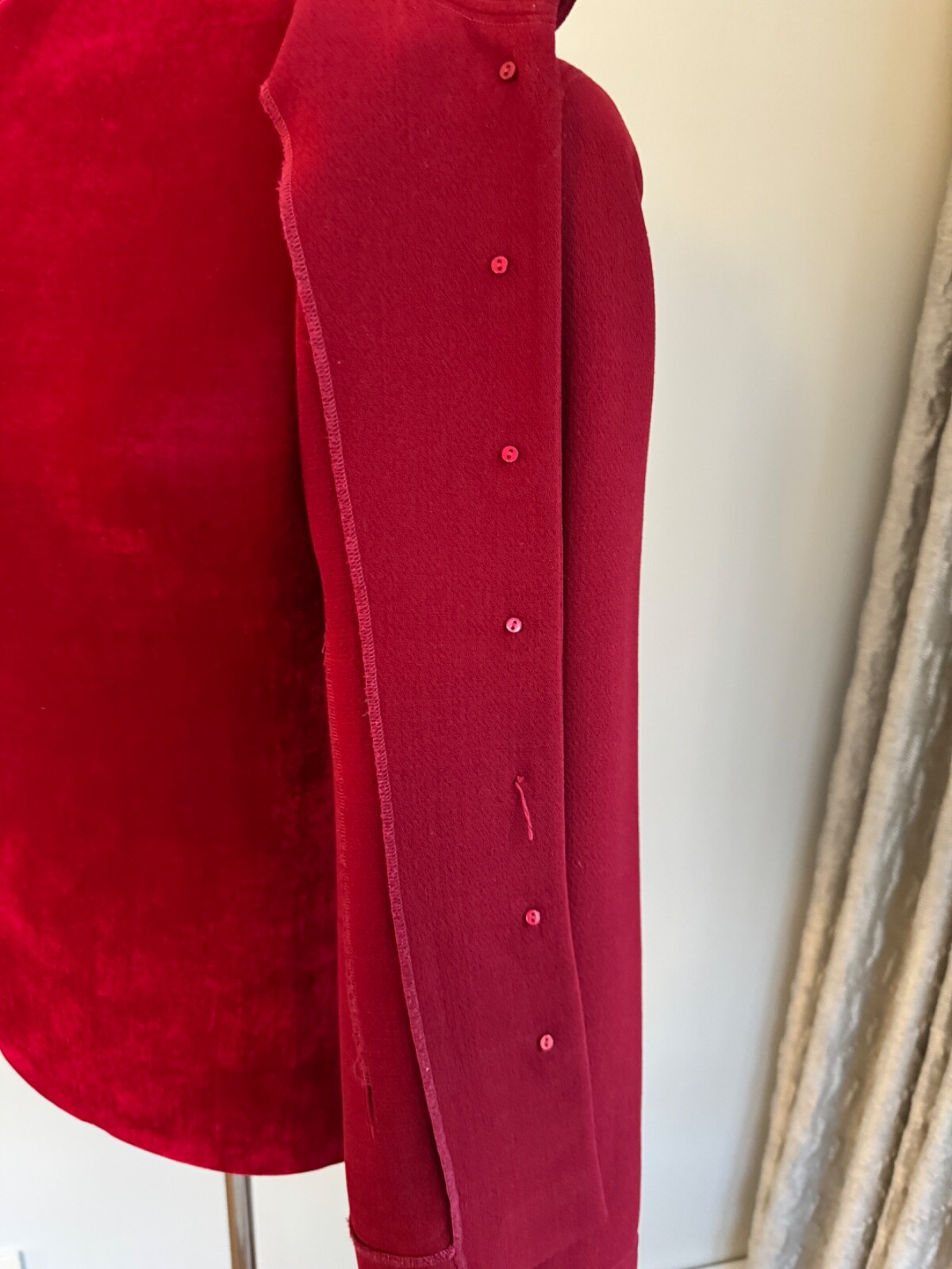 Donna Karan New York Vintage Dark Red Fitted Blazer