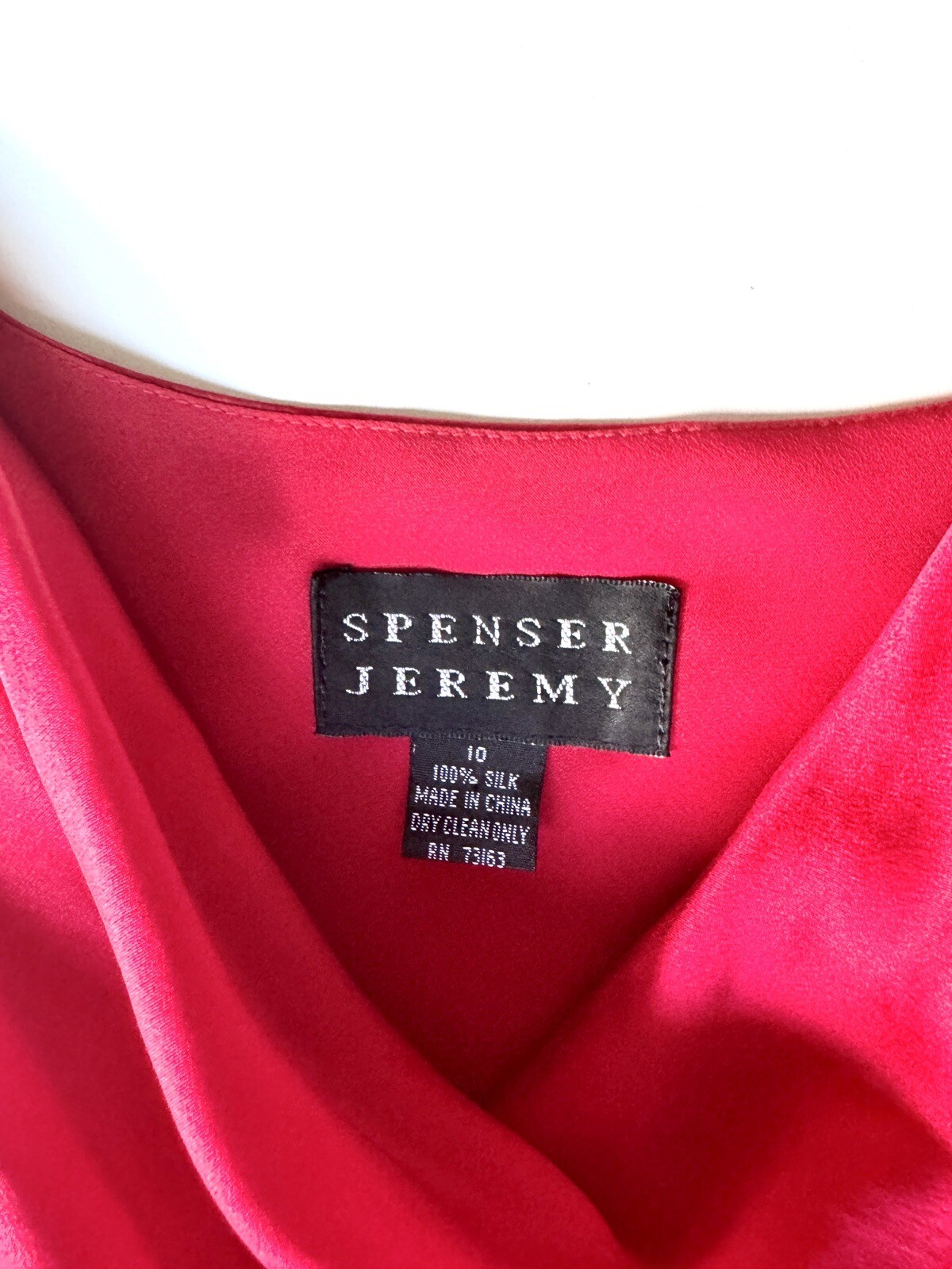 Spenser Jeremy Vintage Sexy Red Mini Bias Cut Silk Slip Dress Size Medium/10