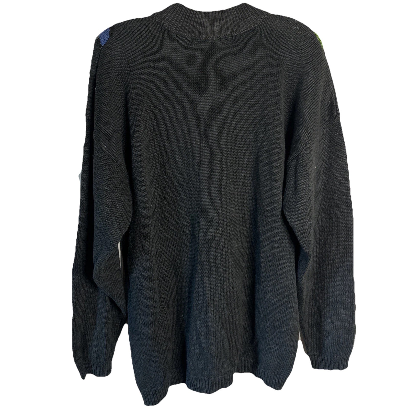 Vintage Gladys Bagley Abstract Sweater L 14–16 Colorful Art Knit 80s 90s