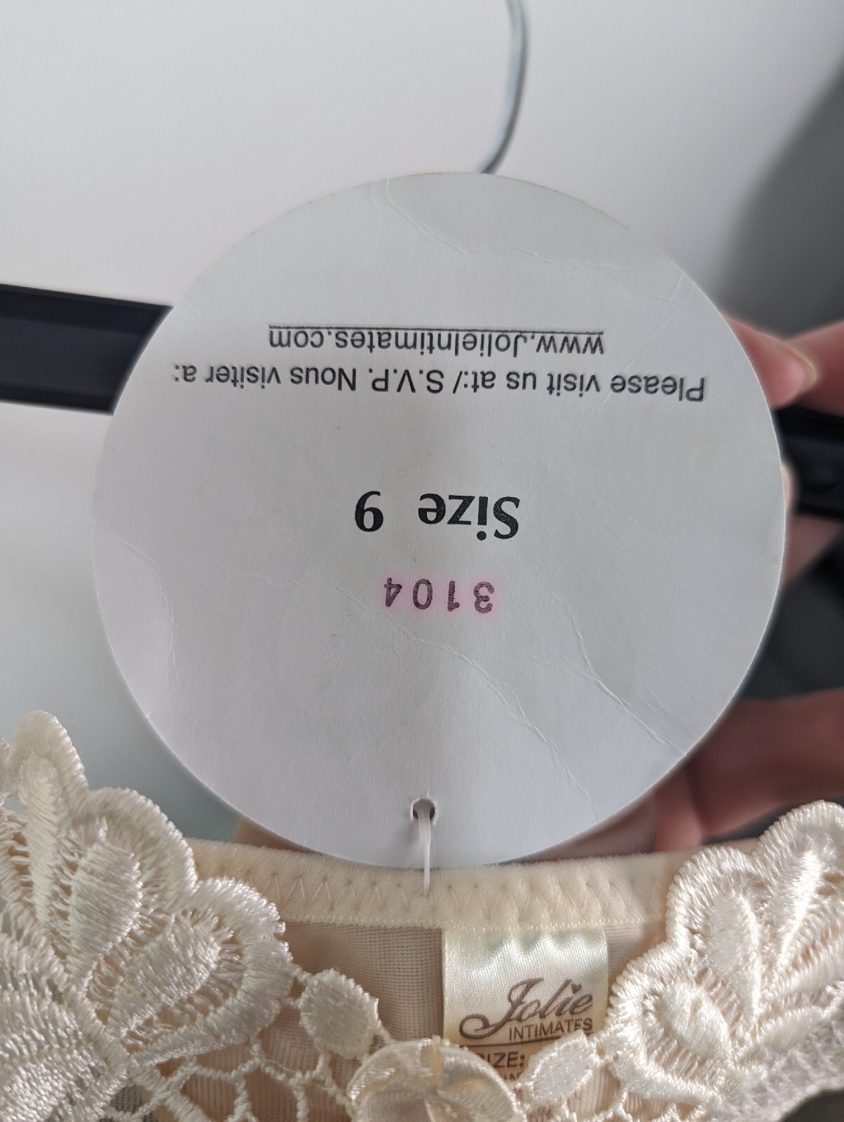 Vintage Jolie Intimates Sheer Cream String Bikini Panties Size 9 Soft Dainty 986