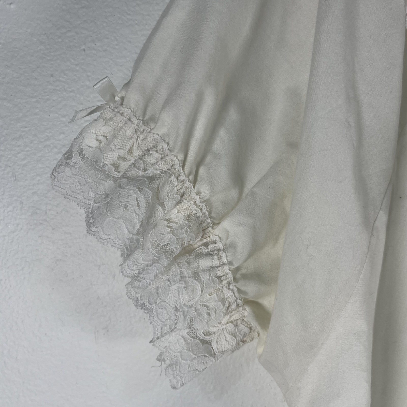 Vtg 60s Pete Bettina Smocking & Lace Square Dance Top Size XL Renaissance Boho