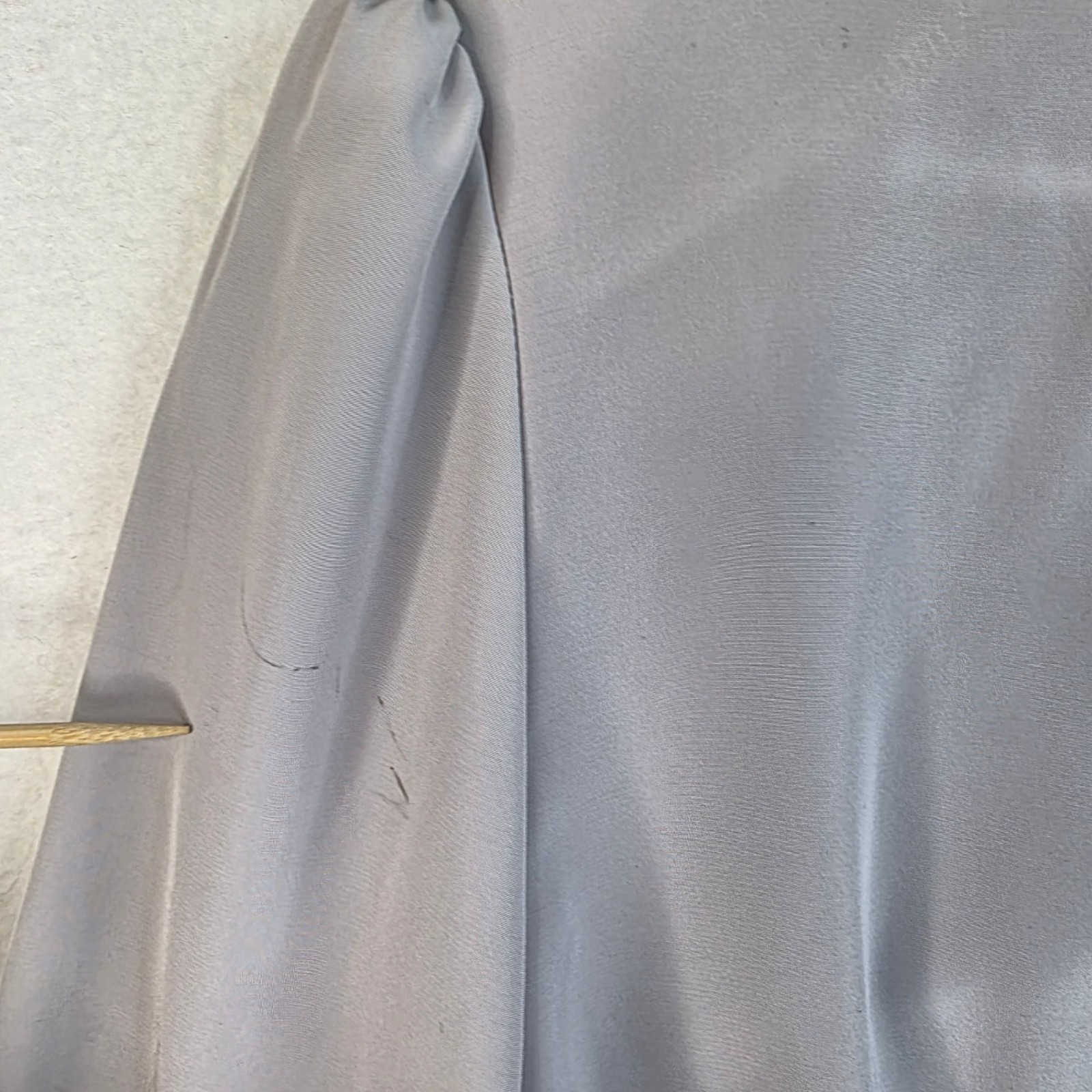 Vintage 80s Gailord Matisse Crepe De Chine Blouse 12 Dove Grey Pleated Feminine