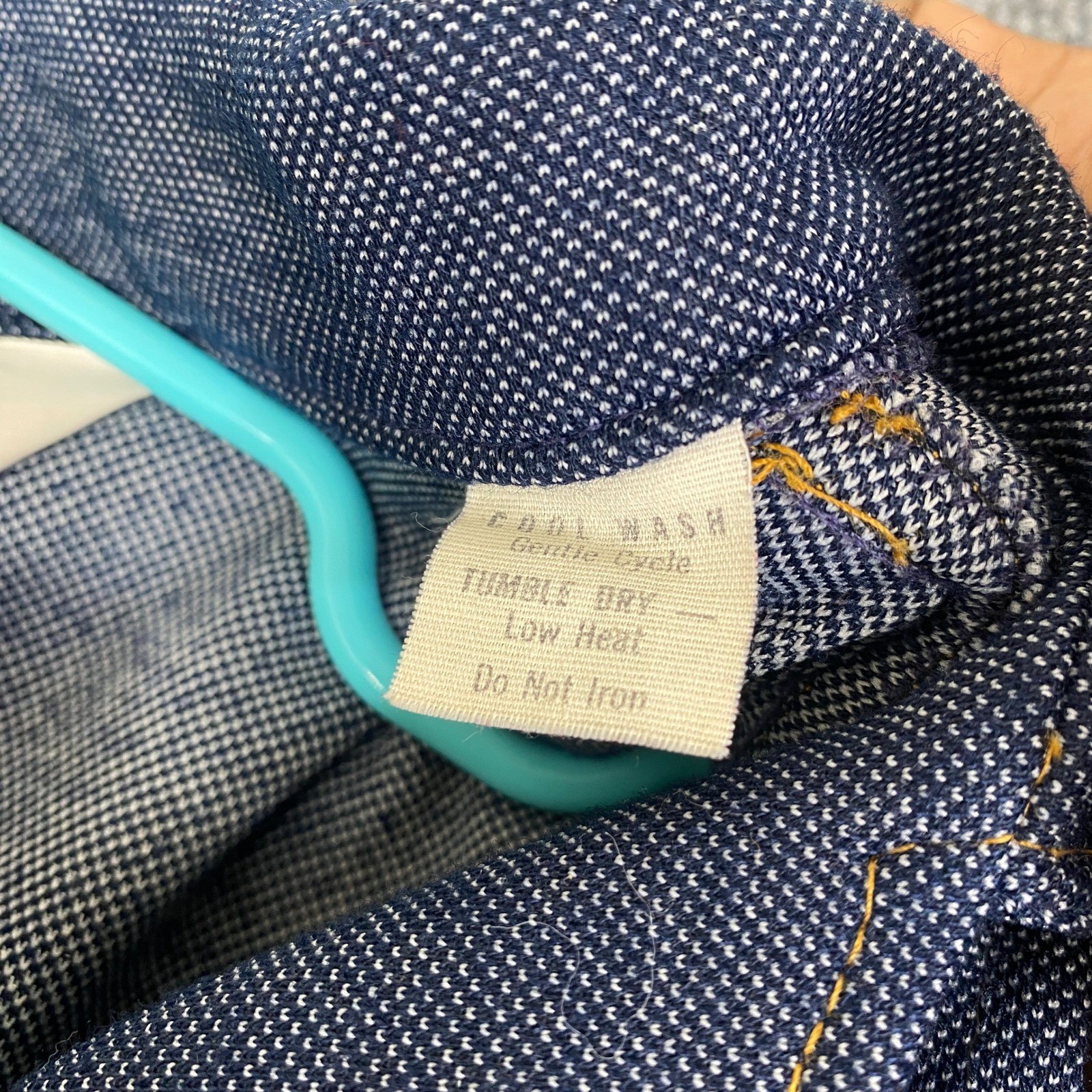Vintage Lee Riders Blue Denim Look Snap Front Shirt Jacket 60s 70s ?
