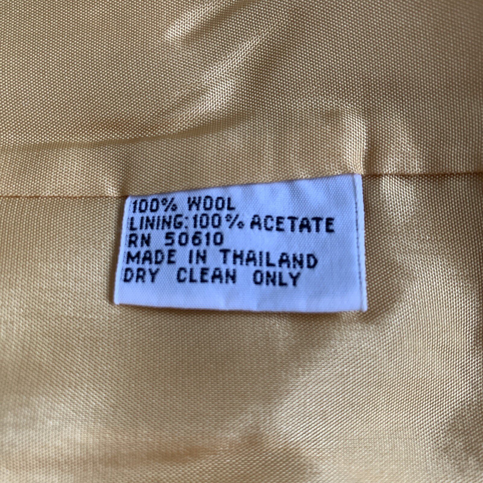 Vintage 80s Wool Kasper For ASL Asymmetrical Harvest Gold Yellow Blazer Jacket 8