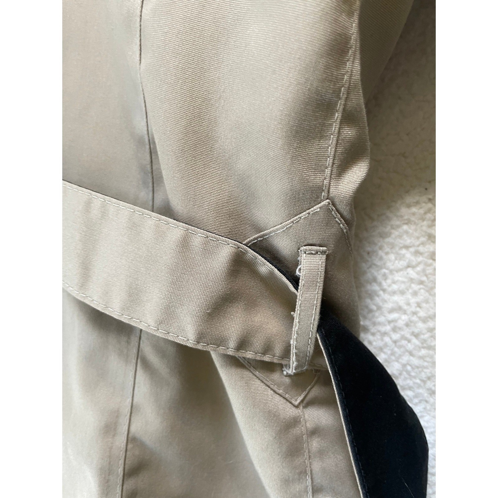 Misty Harbor Womens 14 Reg Trench Coat Beige Vintage Belted ILGWU Made in USA