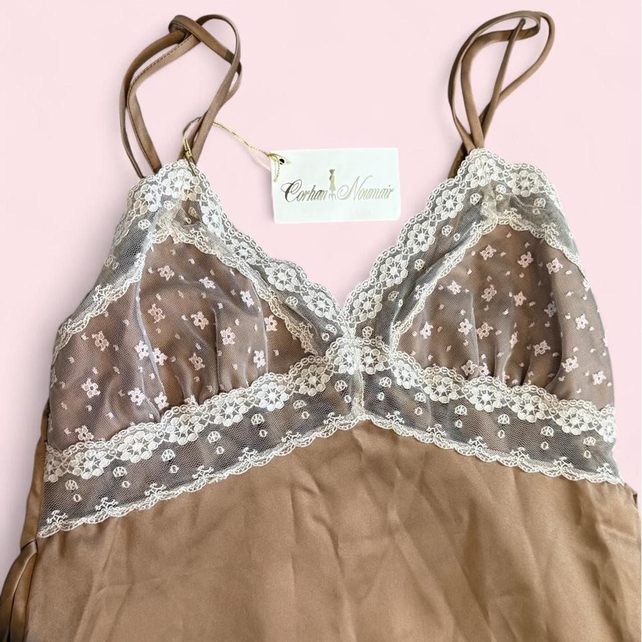 Vintage Corhan-Noumair Lace Trim Slip Dress Size P