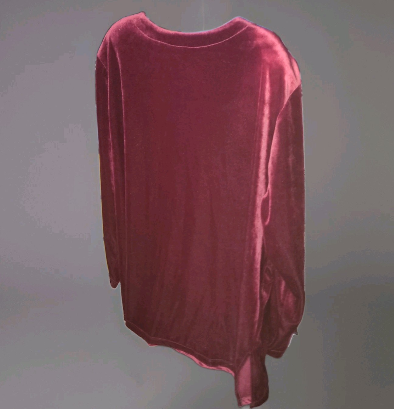 Vintage Velvet Burgandy Top/dress Prelude Womens Pit-to-pit 30″ Pit Down 21″