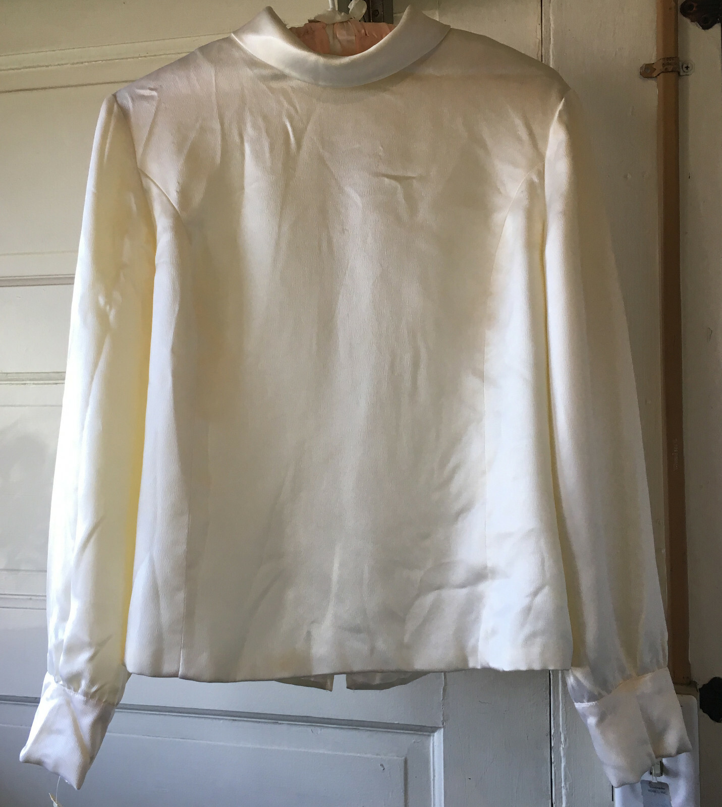 Vintage 60’s NWT Silk and Acetate Robinson’s Handmacher Vogel Inc. Ivory Blouse