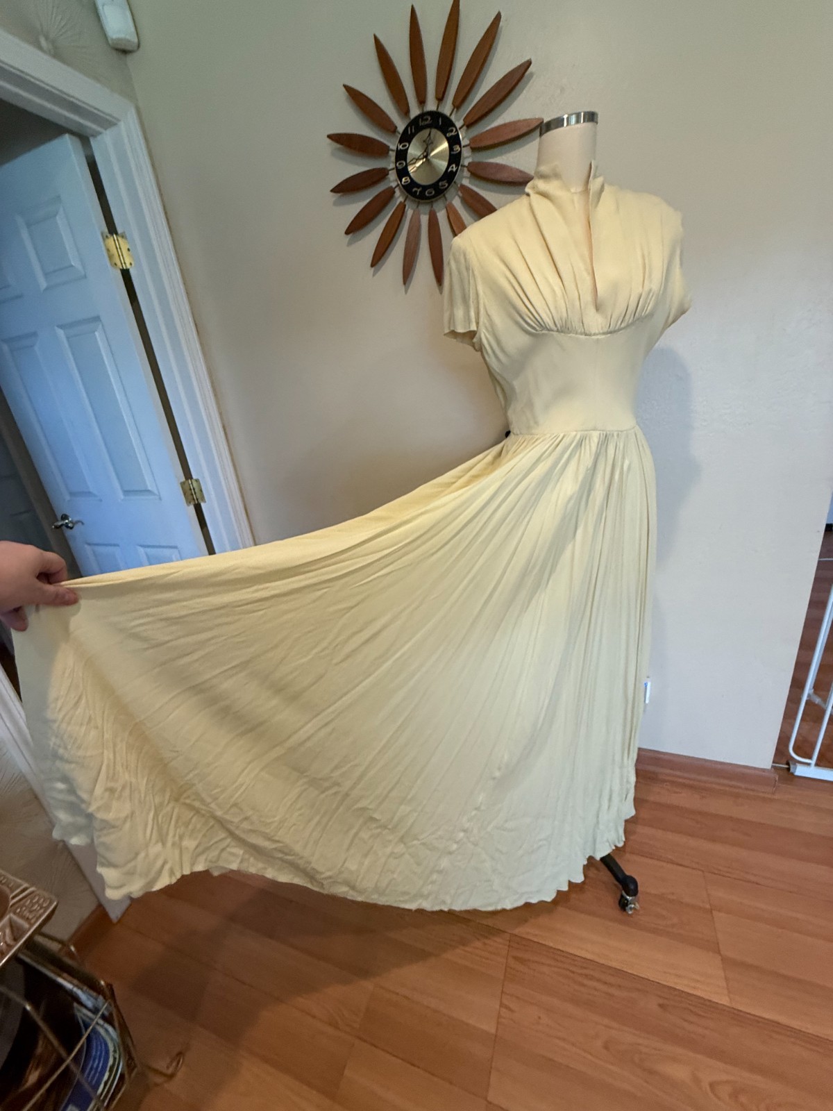 1940s Butter Yellow Gown