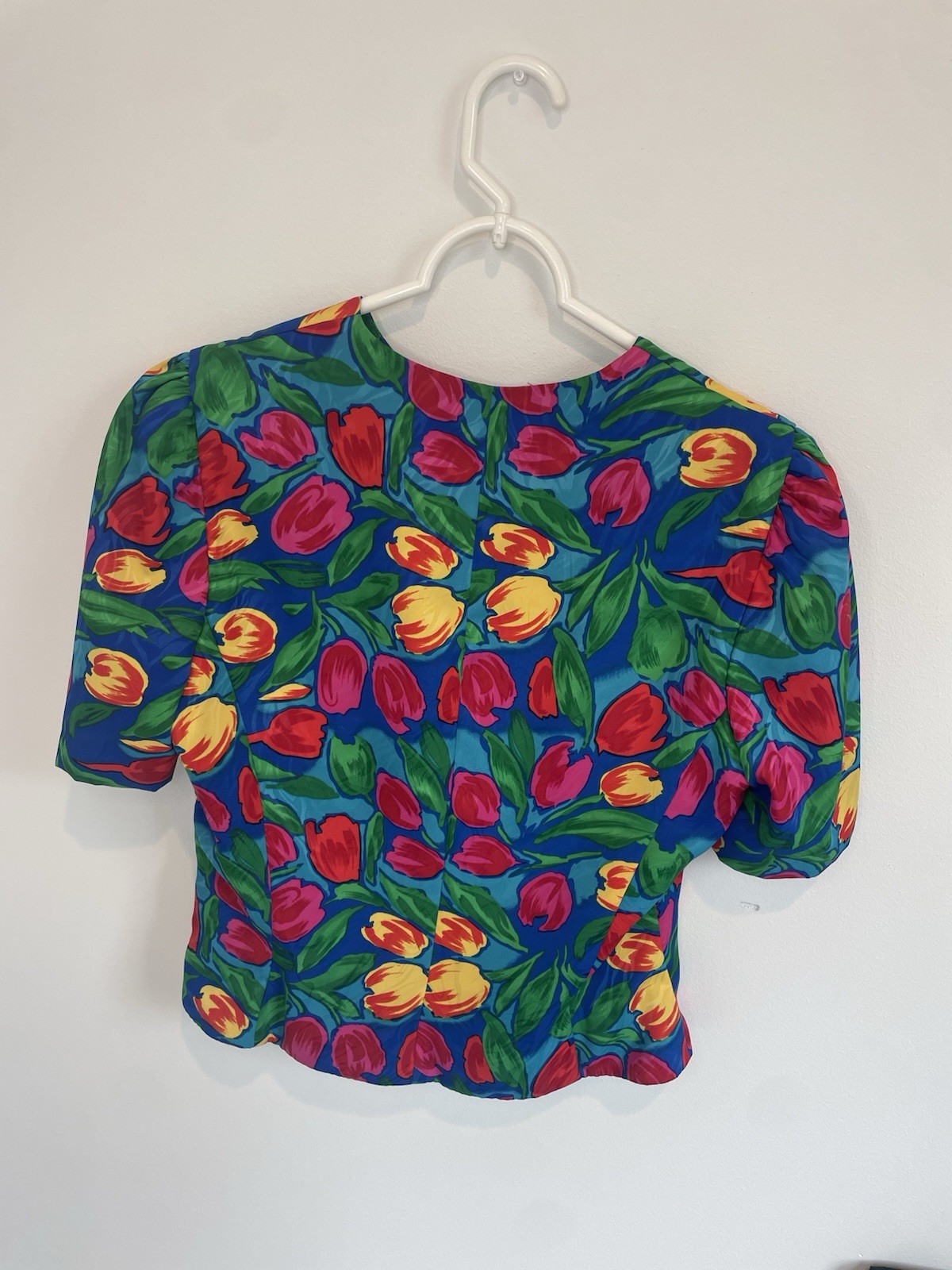 Vintage Papell Boutique Floral Tulip Skirt Suit Set Summer Chic Sz 10 Midi Skirt