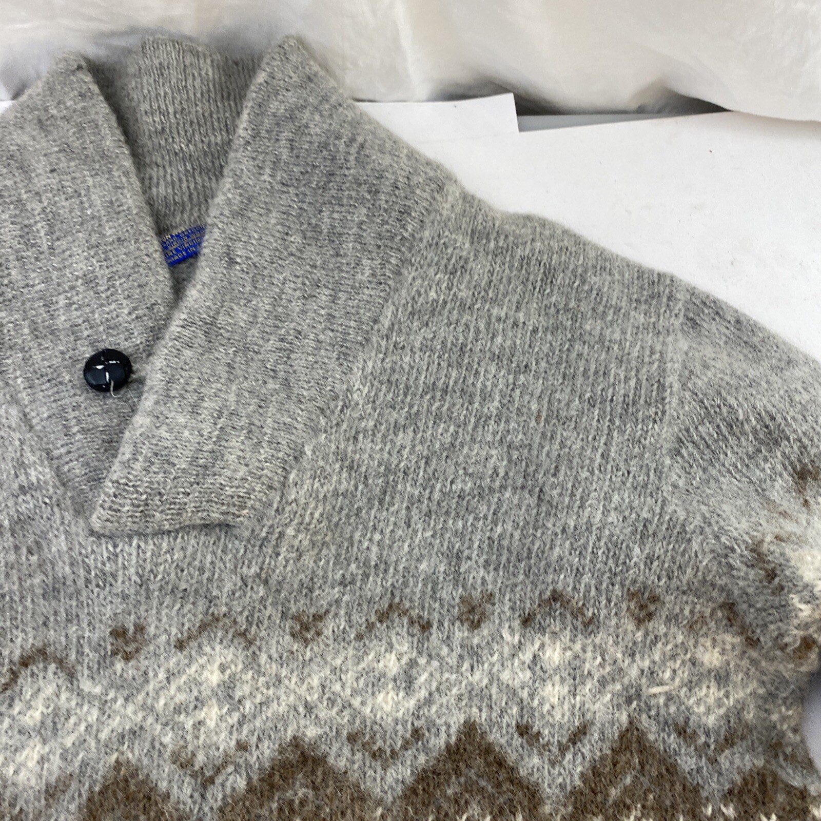 Vintage Pendleton Womens Winter Sweater XL VTG Brown Grey Navajo Pull Over