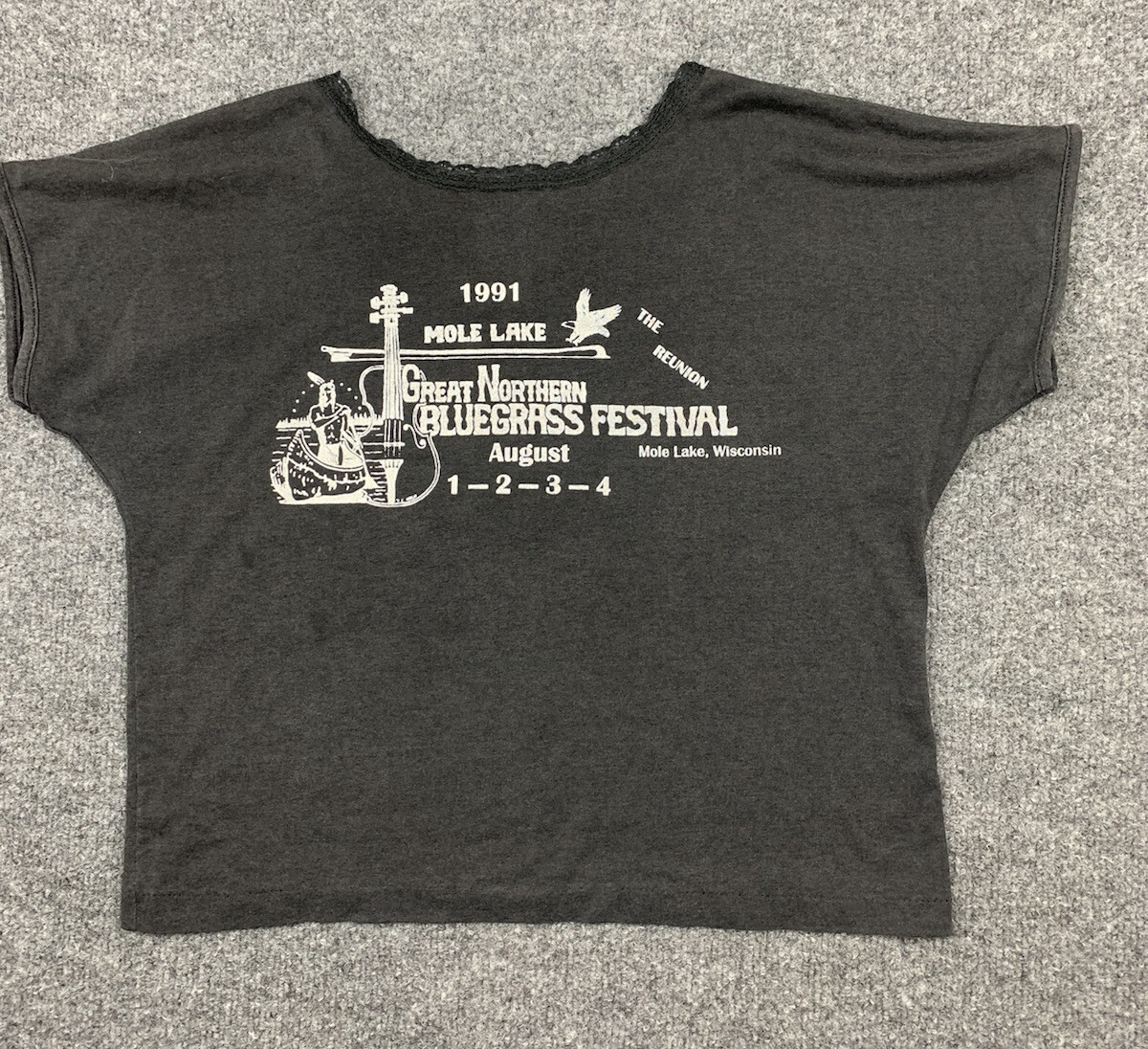 VTG Harley Davidson T Shirt 1990 3D Emblem Single Stitch Forever Wild Bluegrass