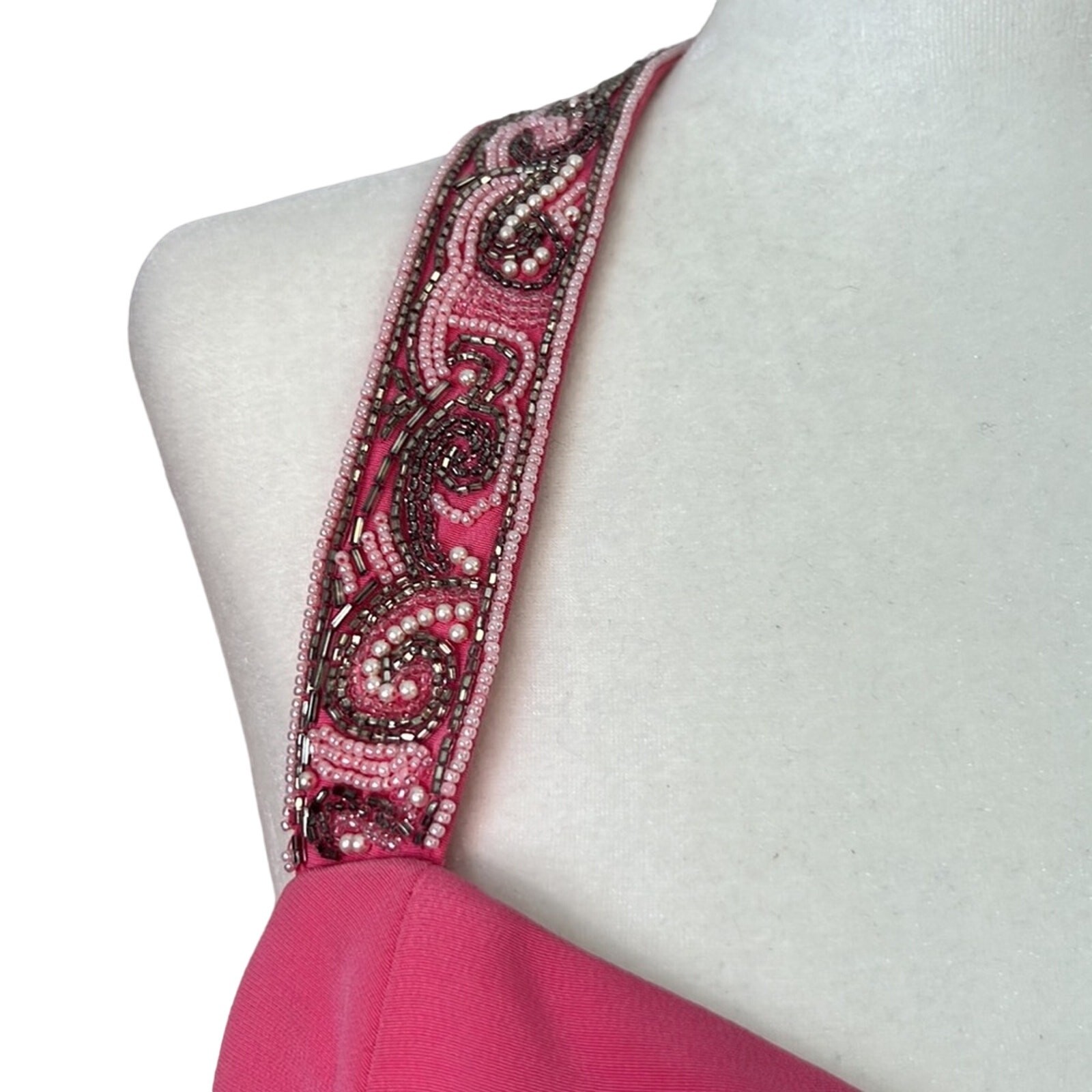 Vintage 90 Dress formal pink Oleg Cassini Black Tie Nieman Marcus