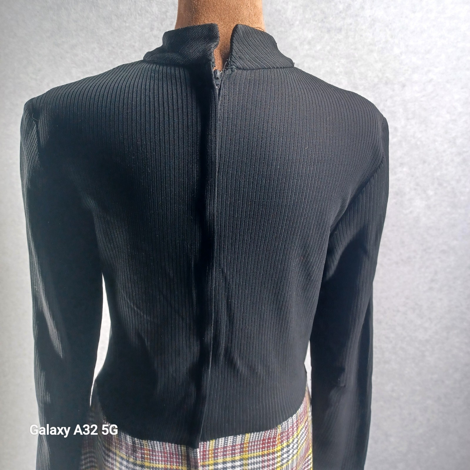 Vintage Mod Plaid Midi Dress Womens Size 14 See Measurements Fashion Rare 1970s