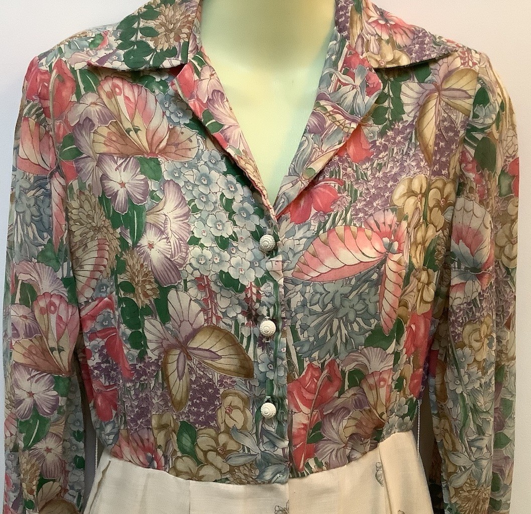 Vintage 1960s/70s Avalon Classics Spring Floral Maxi Dress, Prairie, Cottagecore