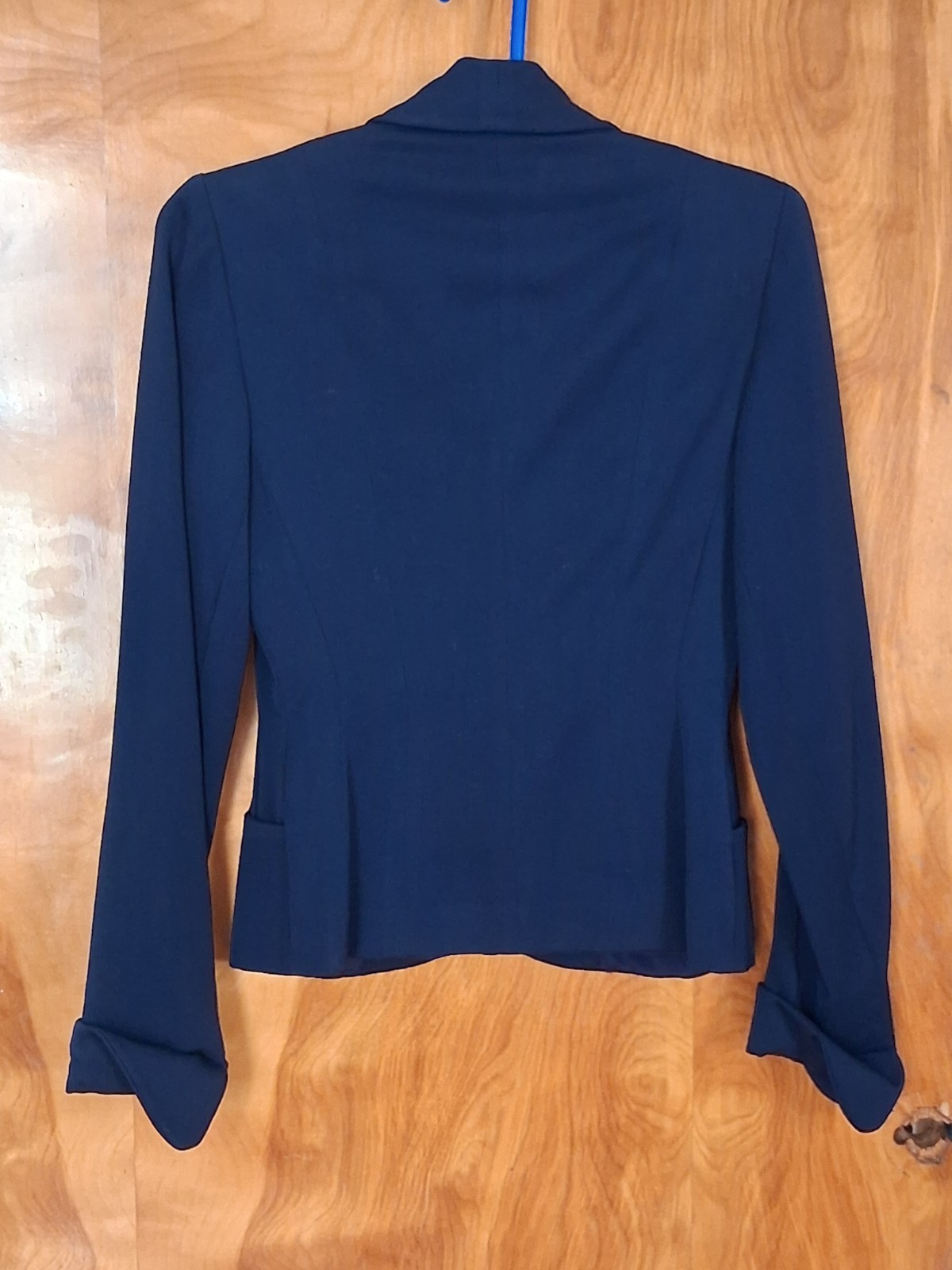 Vintage 40s–50s Navy Blue Wool Jacket – Women’s S/M Petite Excellent Condition
