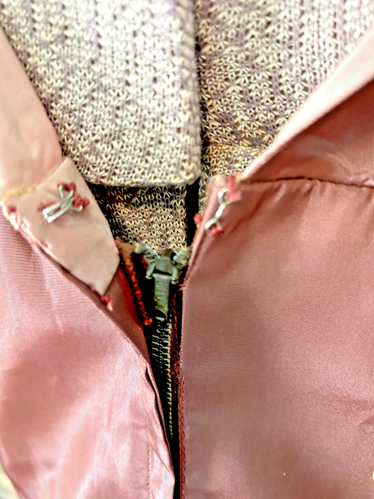 Incredible 1940s Taffeta Acetate Rhinestone Pearl Rose Pink Bustier Gown Bolero