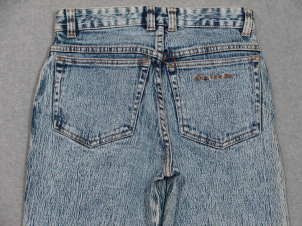QB13415 VINTAGE 1980s *GLORIA VANDERBILT* NEWPORT WOMENS JEANS sz8S ACID WASH