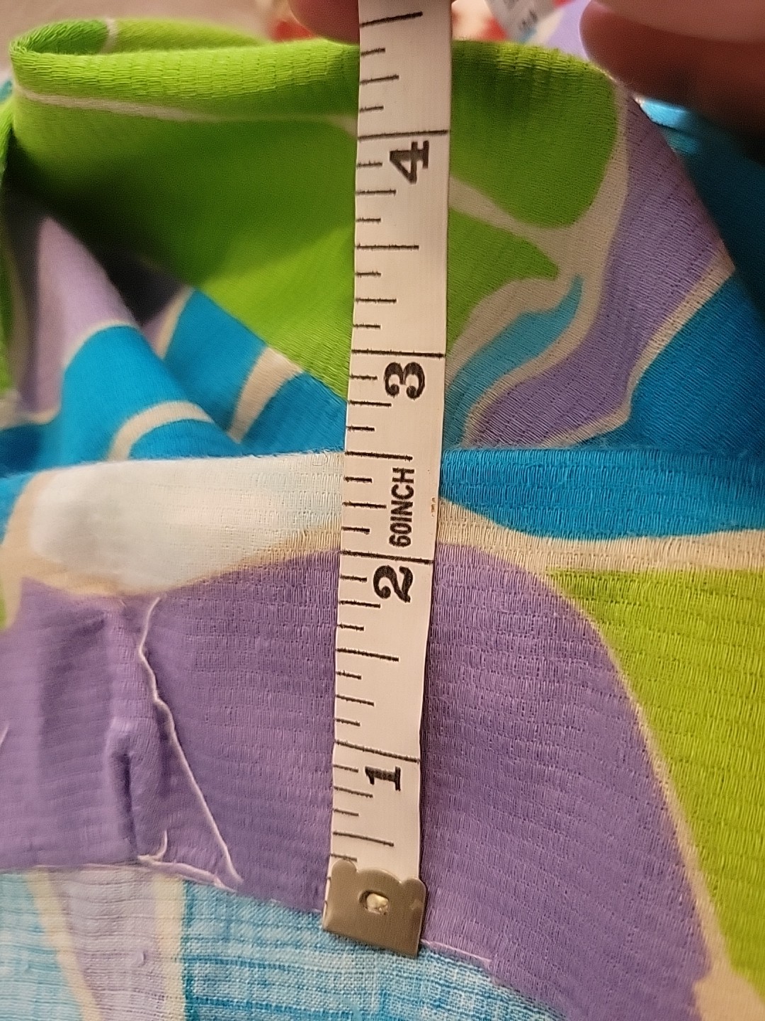 Vintage 90s Norma Maier’s Hawaiian Dress Cotton Med Green Blue Purple