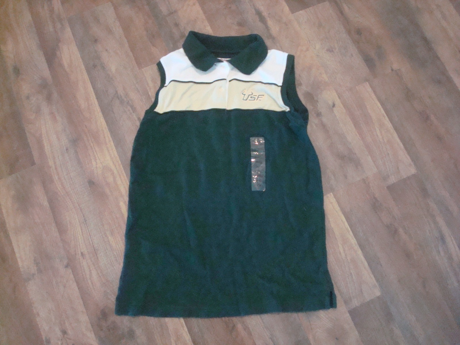 USF BULLS GOLF TENNIS POLO WOMENS SMALL SHIRT 00S Y2K DEADSTOCK VINTAGE ST4