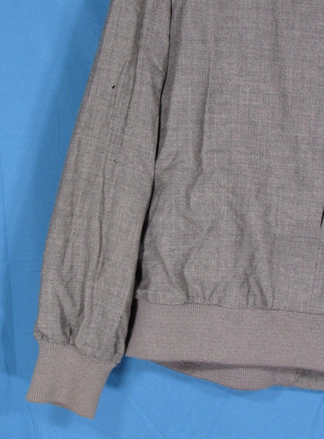 VTG LILLI ANN Heather Gray WOOL JACKET Banded Hem DRESSY BOMBER STYLE XL/1X/18