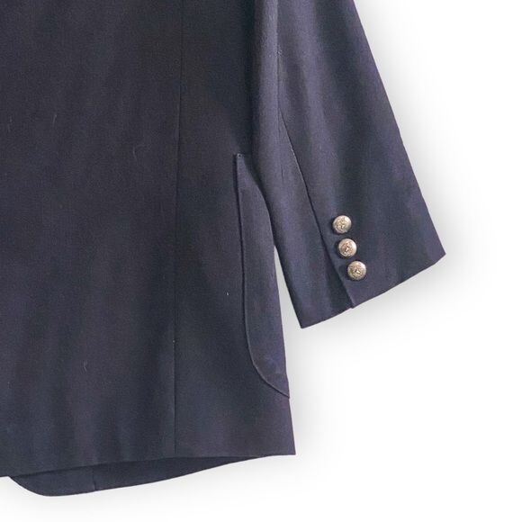 Vintage Et Vous (Paris) Navy Blue Wool Jacket, Size Unisex S, From 90s