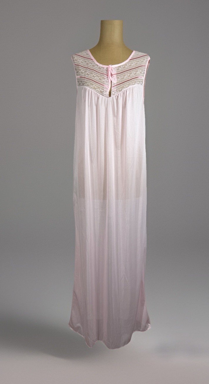 NWT Vtg 50s Spotlight New York Sheer Pink Lingerie Nightgown & Robe Set Womens M