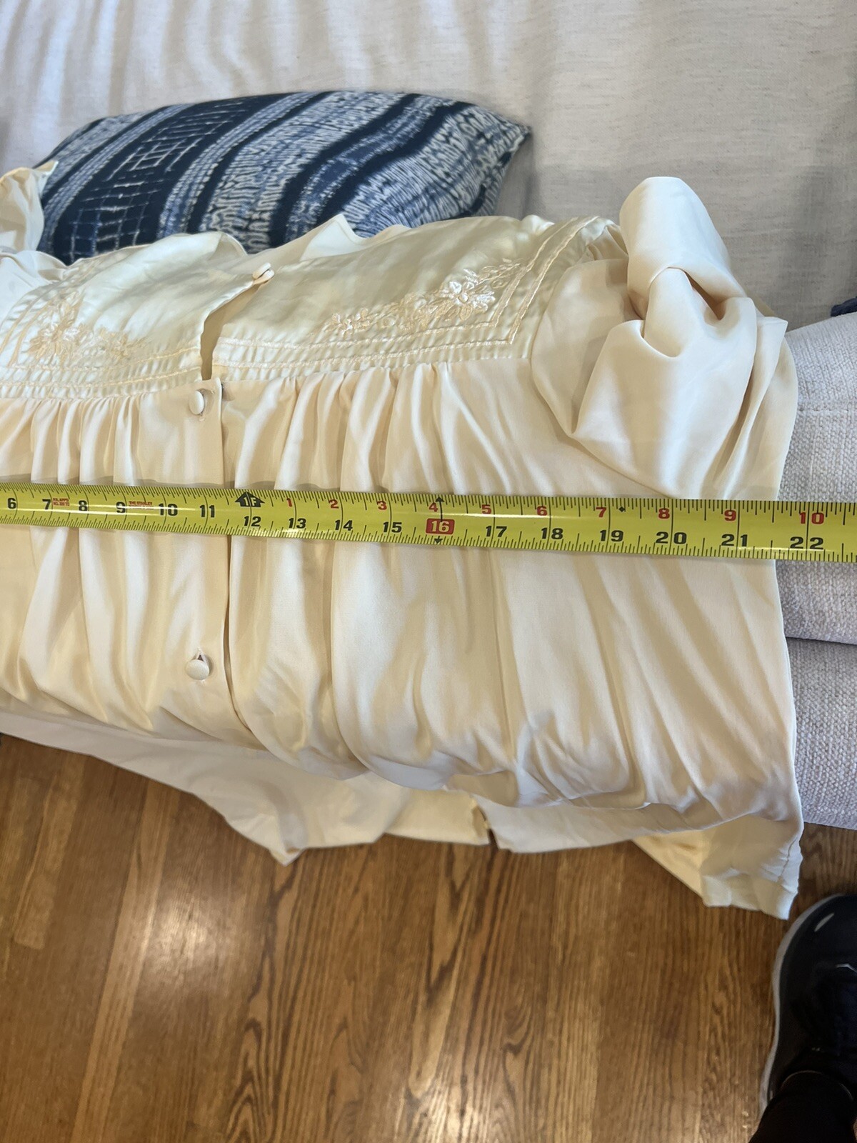 Vintage Sears Butter Yellow Peignoir Set Long Gown & Robe Lingerie Set S/M 36/38